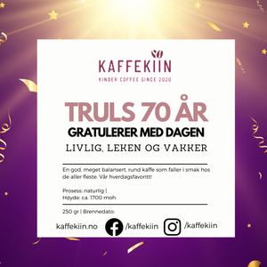 Bilde av Gratulerer: Kaffe med egen tekst filtermalt 250 